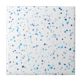 Modern Blue Terrazzo Muster Keramik Tile Fliese (Vorderseite)