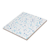 Modern Blue Terrazzo Muster Keramik Tile Fliese (Seite)