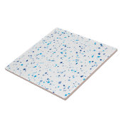 Modern Blue Terrazzo Muster Keramik Tile Fliese (Seite)