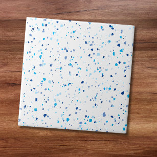 Modern Blue Terrazzo Muster Keramik Tile Fliese