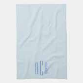Modern Blue Three Letter Monogram Geschirrtuch (Vertikal)