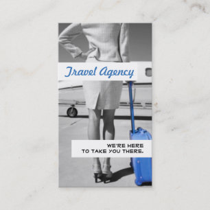 Modern Blue Travel Agent Business Card Visitenkarte