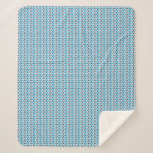 Modern Blue Triangle Geometric Muster Sherpadecke (Vorderseite)
