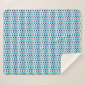 Modern Blue Triangle Geometric Muster Sherpadecke (Vorderseite (Horizontal))