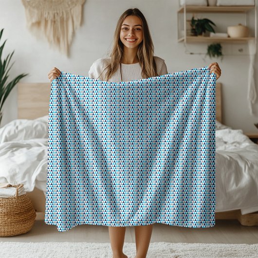 Modern Blue Triangle Geometric Muster Sherpadecke