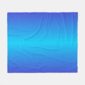 Modern Blue Turquoise Ombre Fleecedecke (Vorderseite (Horizontal))