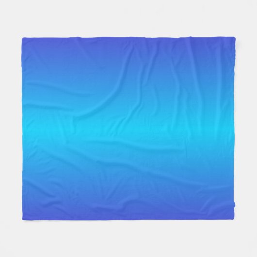 Modern Blue Turquoise Ombre Fleecedecke (Vorderseite (Horizontal))