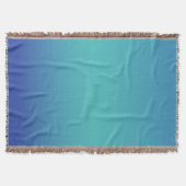 Modern Blue Turquoise Ombre Gradient Decke (Vorderseite)