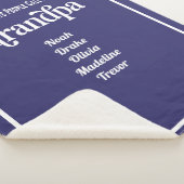 Modern Blue Typografy Favorite Opa Sherpadecke (3/4)
