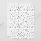 Modern Blue Typografy Foto Weihnachten (Rückseite)