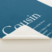 Modern Blue Typographic Fun Cooler Cousin Zitat Sherpadecke (3/4)