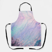 Modern Blue Violet Lila Marble Textur Abstrakt Schürze (Vorderseite)
