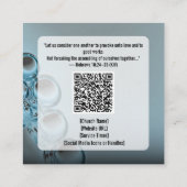 Modern Blue Water Church Church Church Connection Quadratische Visitenkarte (Rückseite)