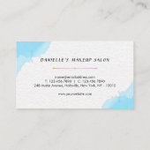 Modern Blue Watercolor Fashion Treuekarte (Rückseite)