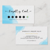 Modern Blue Watercolor Fashion Treuekarte (Vorne/Hinten)