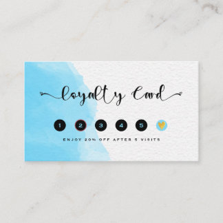 Modern Blue Watercolor Fashion Treuekarte