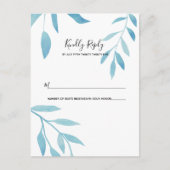 Modern Blue Watercolor Floral UAWG Postkarte (Vorderseite)