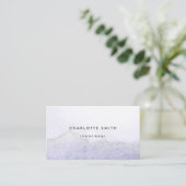 Modern Blue Watercolor Minimalistisch Elegante Visitenkarte (Stehend Vorderseite)