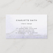 Modern Blue Watercolor Minimalistisch Elegante Visitenkarte (Rückseite)