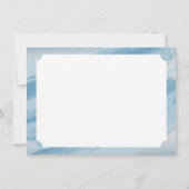 Modern Blue Watercolor Splash Dankeskarte (Rückseite)