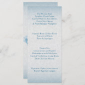 Modern Blue Watercolor Splash Menükarte (Vorne/Hinten)