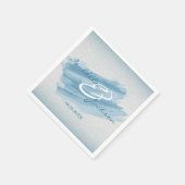 Modern Blue Watercolor Splash Serviette (Ecke)