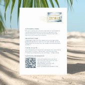 Modern Blue Watercolor Stamp Wedding Details Card Begleitkarte