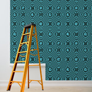 Modern Blue Weave Diamond Muster Pegel-Stick Tapete