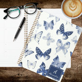 Modern Blue & White Butterfly  Planer