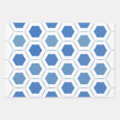 Modern Blue White Geometric Geschenkpapier Set (Vorderseite 2)