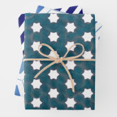 Modern Blue White Geometric Geschenkpapier Set (Beispiel)