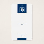 Modern Blue White Logo QR Code Preis für Kleidung (Vorderseite)