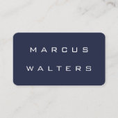 Modern Blue White Visitenkarte (Vorderseite)