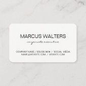 Modern Blue White Visitenkarte (Rückseite)