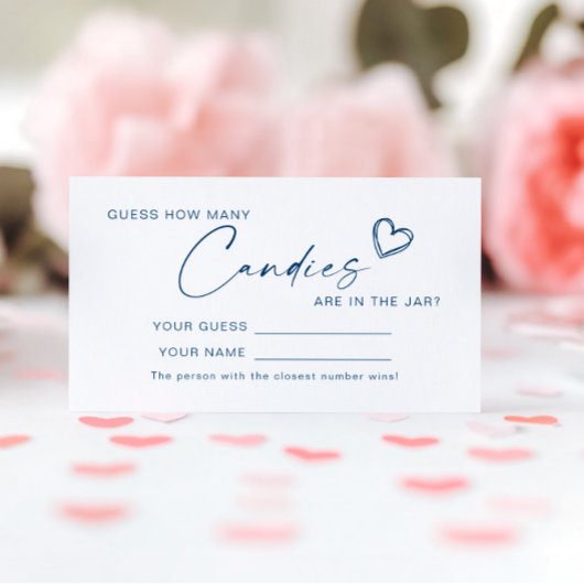 Modern Blue Wie viele Candies Showspielkarten Platzkarte