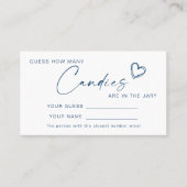Modern Blue Wie viele Candies Showspielkarten Platzkarte (Vorderseite)