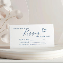 Modern Blue Wie viele Kisses Showspielkarte