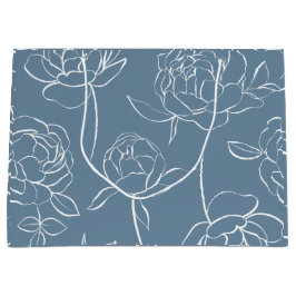 Modern Blue Wildflower  Große Geschenktüte