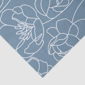 Modern Blue Wildflower  Seidenpapier (Ausschnitt)