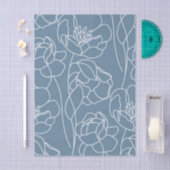 Modern Blue Wildflower  Seidenpapier (Handwerk)