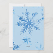 Modern Blue Winter Snowflakes Weihnachten (Rückseite)