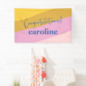 Modern Blue Yellow Custom Herzlichen Glückwunsch G Banner (Insitu)