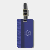 Modern Blue Zebra Muster - Gepäckträger Gepäckanhänger (Vorderseite vertikal)