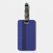 Modern Blue Zebra Muster - Gepäckträger Gepäckanhänger (Rückseite vertikal)