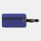 Modern Blue Zebra Muster - Gepäckträger Gepäckanhänger (Rückseite horizontal)