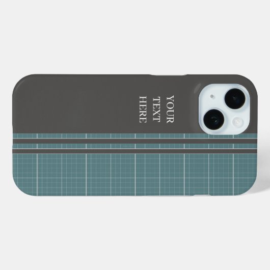 Modern Blueprint Grid iPhone Case IPC01 (Rückseite (Horizontal))