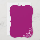 Modern blühen Sie magentarote Einladung (Rückseite)