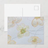 modern blumenreich einladungspostkarte (Vorne/Hinten)