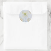 modern blumenreich runder aufkleber (Tasche)