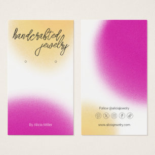 Modern Blur rosa Gelbe Ohrringe Display Card